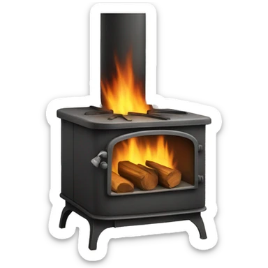 Wood stove sticker