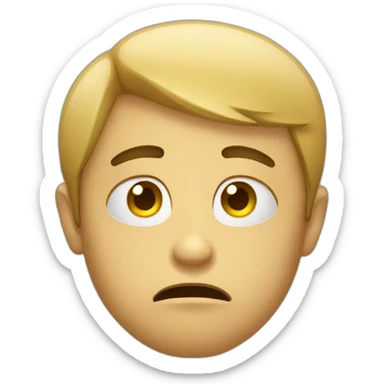 sad face emoji plain sticker