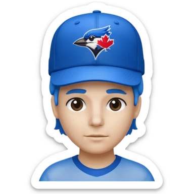 a see throug top of a roty that has a brain that you can whering a 67 shirt and a toronto blue jays hat sticker