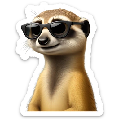 Meerkat with sunglasses  sticker