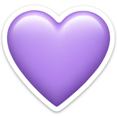 A light purple heart sticker
