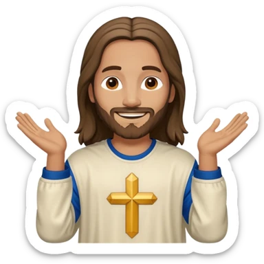 jesus in adidas clothes sticker