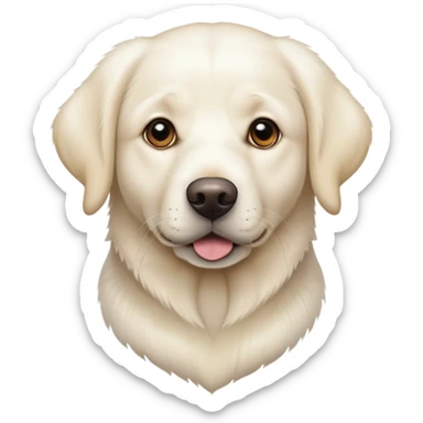 White Labrador adult dog sticker
