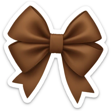 Brown bow  sticker