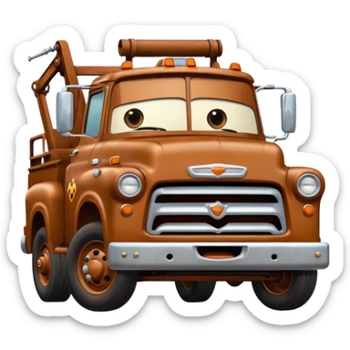 mater tow truck sticker