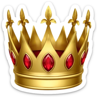 Gold laurel crown with crimson core. sticker