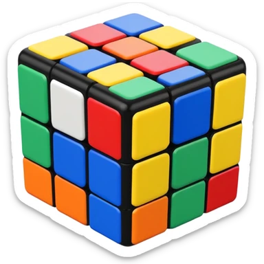 a 3×3 rubik's cube sticker