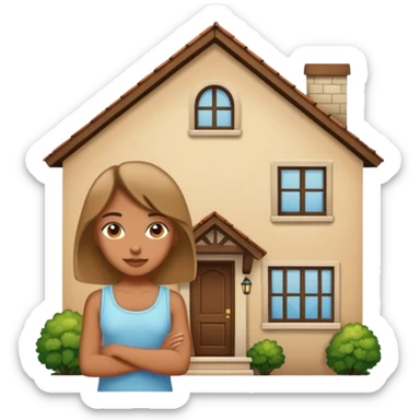girl owning a house sticker