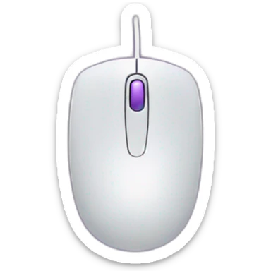 computer mouse over purple rectangle sticker