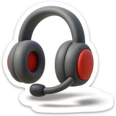 {
  "title": "3D Skeuomorphic Emoji Icon Schema",
  "type": "object",
  "properties": {
    "object": {
      "type": "string",
      "description": "Name of the object to be represented (e.g., 'money bag', 'camera', 'pizza')."
    },
    "style": {
      "type": "string",
      "enum": ["3D skeuomorphic emoji"],
      "description": "Visual style to be used for rendering."
    },
    "materials": {
      "type": "object",
      "properties": {
        "base": {
          "type": "string",
          "description": "Primary material texture, e.g., 'smooth cloth', 'metallic', 'plastic'."
        },
        "details": {
          "type": "array",
          "items": { "type": "string" },
          "description": "Secondary materials or embellishments (e.g., rope, buttons, stitching)."
        }
      }
    },
    "colors": {
      "type": "object",
      "properties": {
        "baseColor": {
          "type": "string",
          "description": "Main color of the object (e.g., '#F5DEB3' for a beige sack)."
        },
        "accentColors": {
          "type": "array",
          "items": { "type": "string" },
          "description": "Accent or highlight colors (e.g., yellow for dollar sign)."
        }
      }
    },
    "lighting": {
      "type": "object",
      "properties": {
        "type": {
          "type": "string",
          "enum": ["soft", "ambient", "studio"],
          "description": "Lighting type used to shade and define volume."
        },
        "shadows": {
          "type": "boolean",
          "description": "Indicates if soft drop shadows are used."
        }
      }
    },
    "geometry": {
      "type": "object",
      "properties": {
        "dimensionality": {
          "type": "string",
          "enum": ["3D"],
          "description": "Indicates that object is rendered in 3D."
        },
        "roundedEdges": {
          "type": "boolean",
          "description": "Indicates if object has smooth, rounded edges."
        }
      }
    },
    "expression": {
      "type": "string",
      "enum": ["playful", "realistic", "friendly"],
      "description": "Overall emotional tone of the icon."
    },
    "background": {
      "type": "string",
      "enum": ["transparent", "white", "gradient"],
      "description": "Background type for the rendered emoji."
    }
  },
  "required": ["object", "style", "materials", "colors", "lighting", "geometry", "expression", "background"]
}

over the ear headphones with a mic and red accents sticker