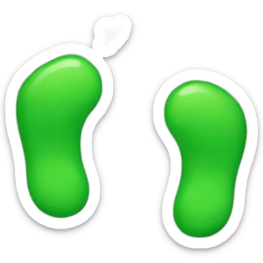left foot blue and right foot green icon emoji sticker