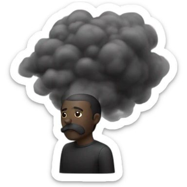 Un gros fumeur noir entrain de fumer sticker