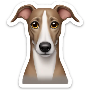 Brown whippet sticker
