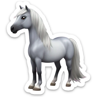 Star stable Silver bay Horse with hearts sticker