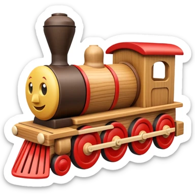 train toy made of wood only no color sticker