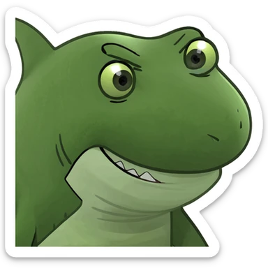 Side eye shark sticker