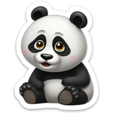 Speechless panda  sticker
