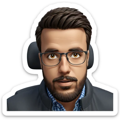 realistic portrait of bearded male sticker