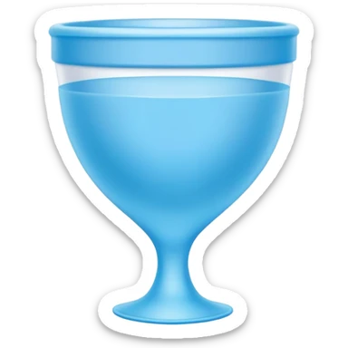Blue menstrual cup sticker