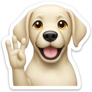 Lab waving sticker