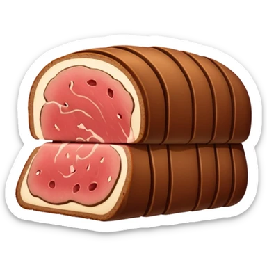Folded roast beef sticker