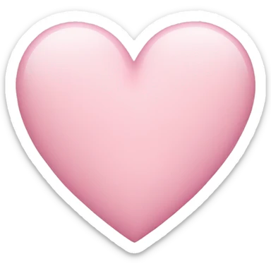 light pink heart sticker