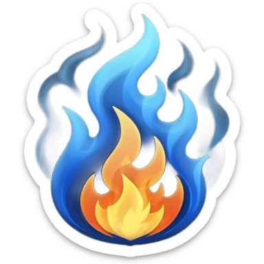 can you make me a dark blue fire emoji pls sticker