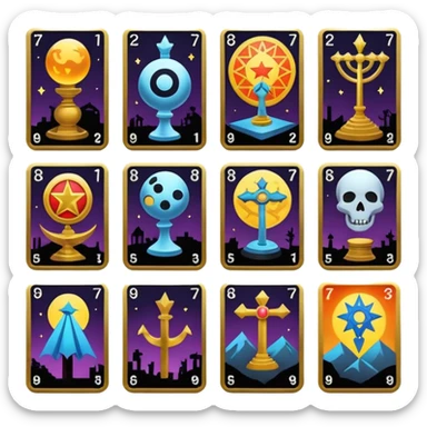 tarot icon pack with streetart illustration sticker