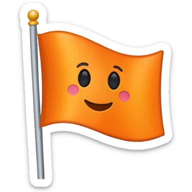 I want a flag emoji 🚩🚩 like this but flag should be orange sticker