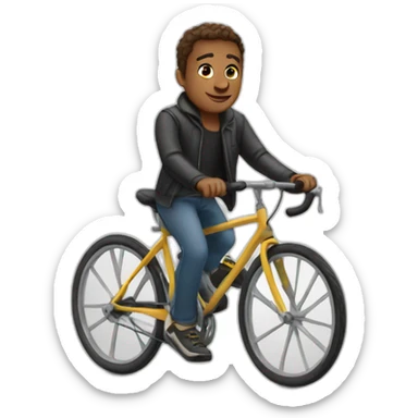 Julian sur un velo sticker