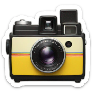 Polaroid camera with photo sticker