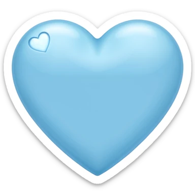 light-blue heart  sticker