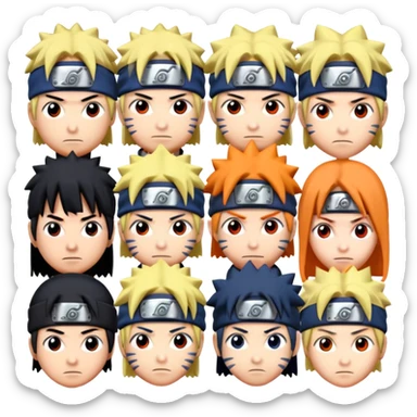 all eyes in Naruto anime sticker