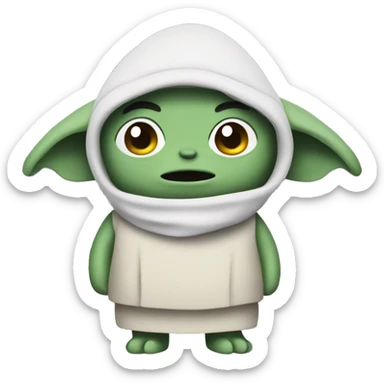 Grogu shrug sticker