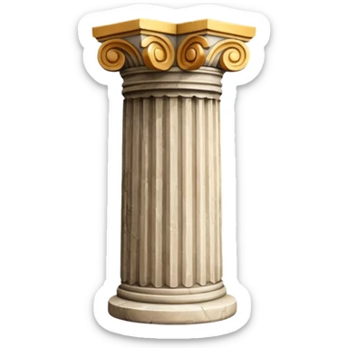 Greek mythology pillar sticker