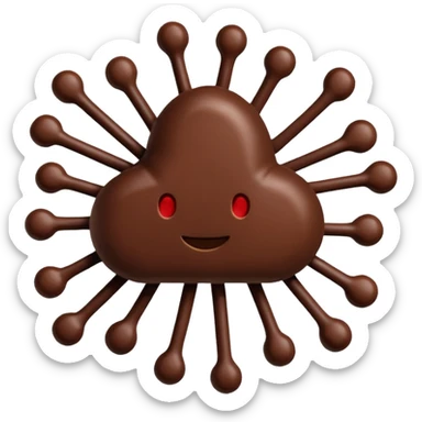 un réseau avec du chocolat relié  sticker