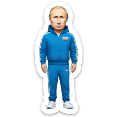 putin in a tracksuit  sticker