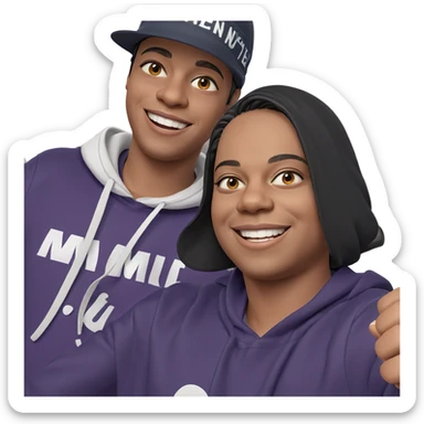 smiling boy in hoodie selfie sticker