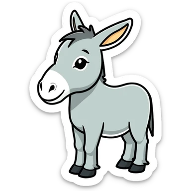 Christmas donkey sticker