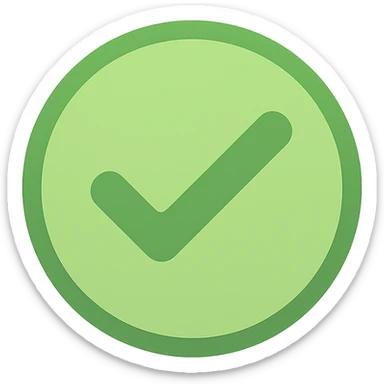 tick icon, rounded, lineal color, modern, friendly, rounded edges sticker