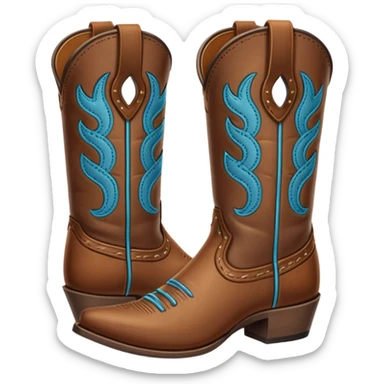 Cowboy boots sticker