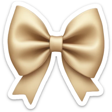 Christmas asthetic beige bow sticker