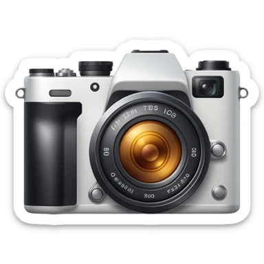 Mirrorless white camera
 sticker