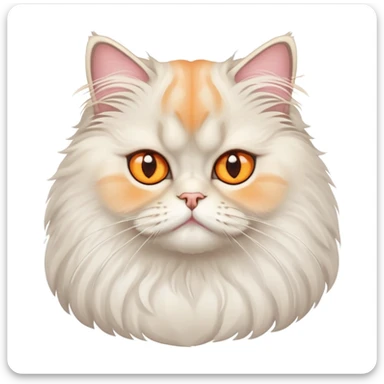 A cat's Persi that has orange round eyes at super fluffy and cute. sticker