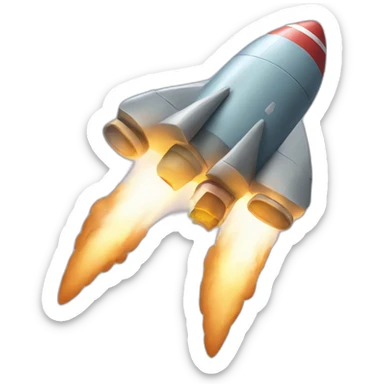 A missile falling to earth sticker