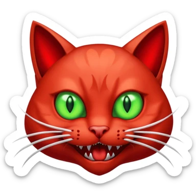  red vampire cat sticker
