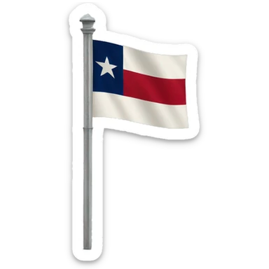 texas flag with flagpost sticker