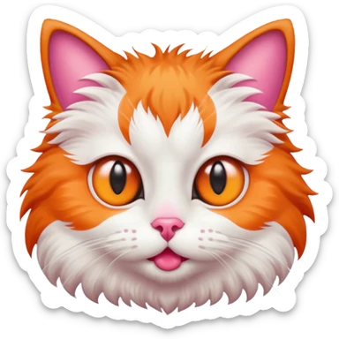 A crazy cat sticker