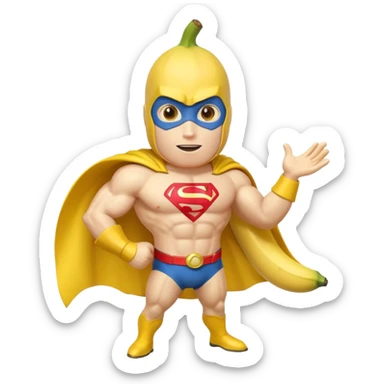 banana as superhuman sticker