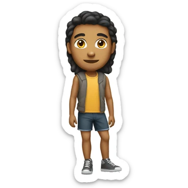 slight tan middle school lean full body sticker